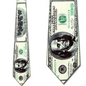 Novelty Money Print Tie
